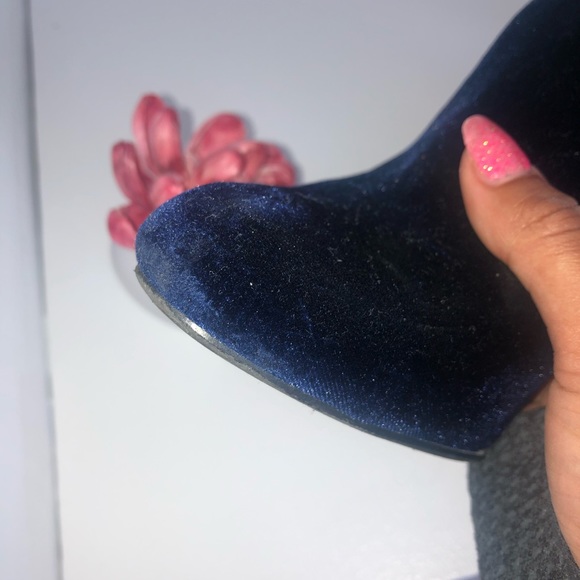 Steve Madden Blue Velvet Boots - Picture 2 of 3